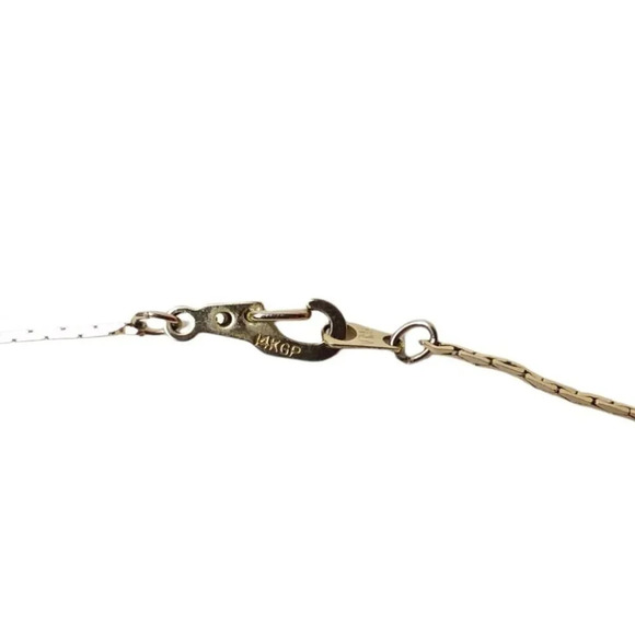 14KGP Gold Heart Arrow Necklace - Picture 3 of 3